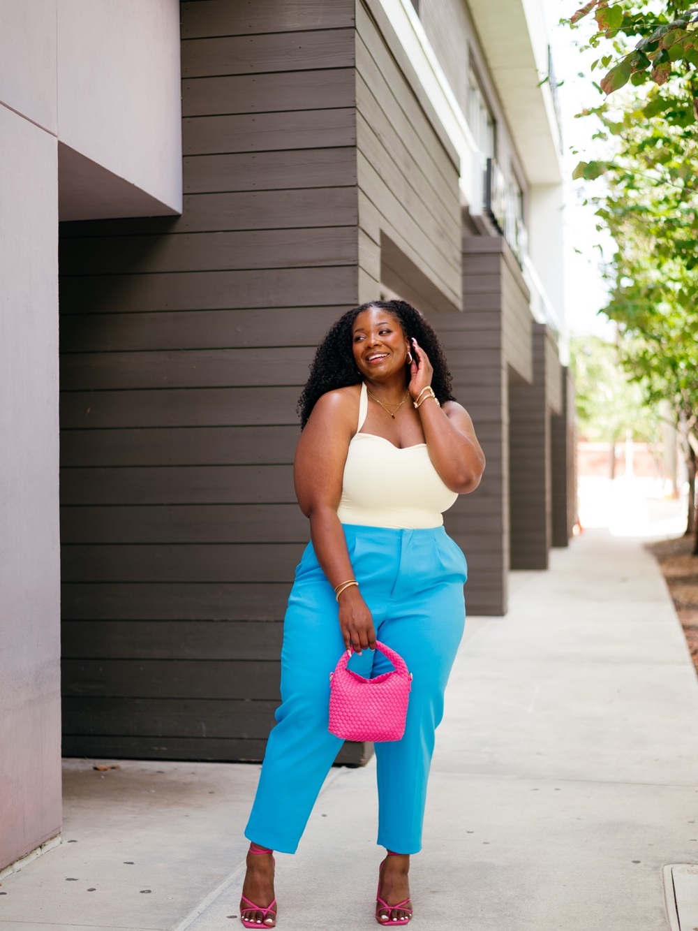 Target Bright Blue Cropped Tapered Pants
